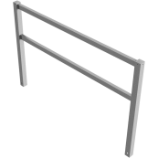 Stationary access barriers | welded | with top and quarter-bent bar | hot-dip galvanized | total width: 2000 mm